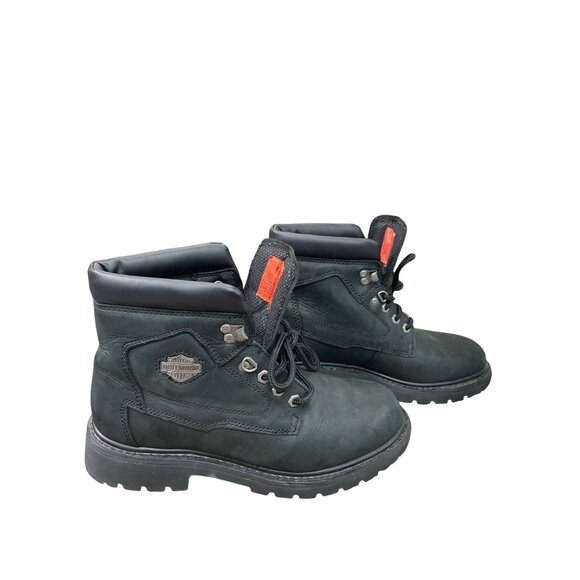 Harley-Davidson Mens Black Leather Ankle Riding Boots Size 8.5M SKU 9022 - Picture 4 of 16